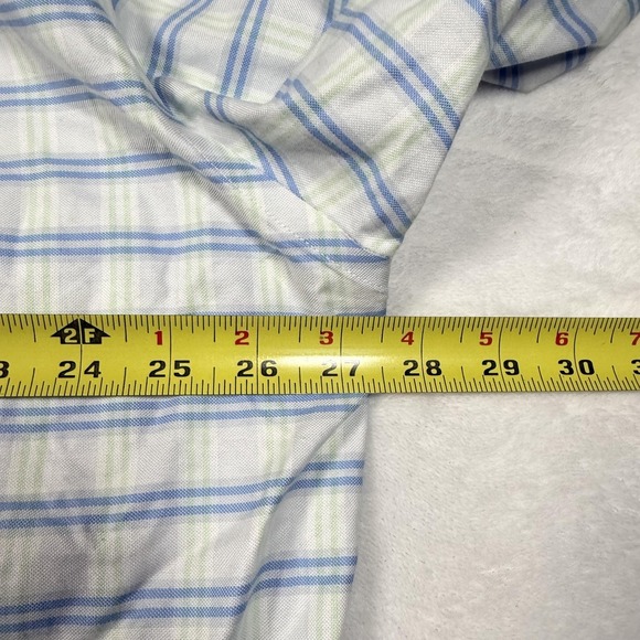 Brooks Brothers Shirt Mens XL Blue Green Plaid Madison Non Iron Button Down - Picture 9 of 11